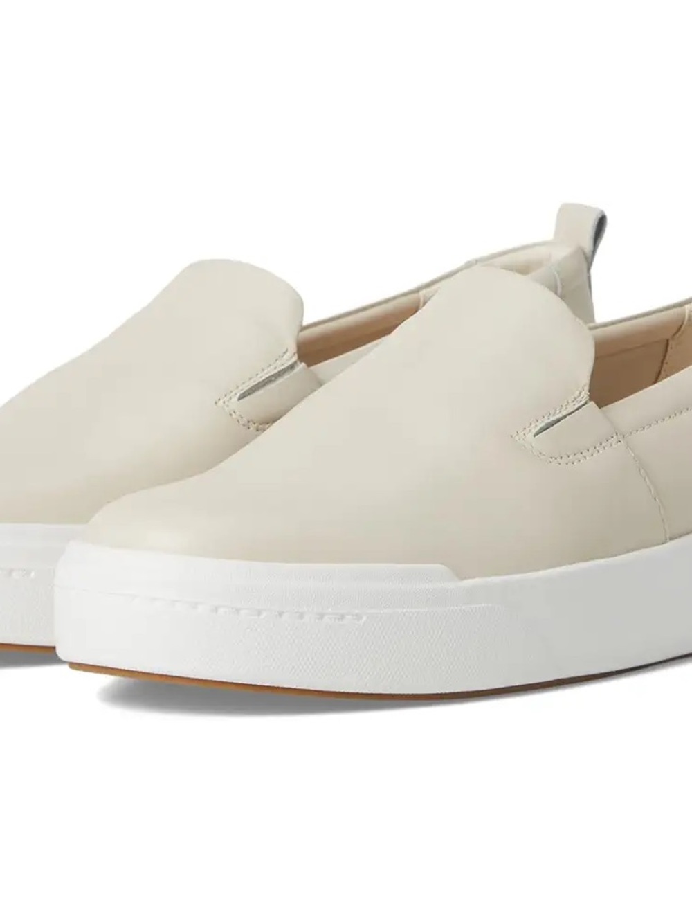 Vionic leather Carson Slip-On Platform Sneakers in Cream and White